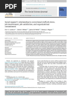 Social Support’s Relationship to Correctional Staff Job Stress,Job Involvement, Job Satisfaction, And Organizationalcommitment