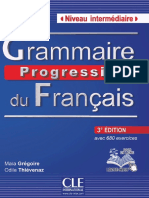 Grammaire Progressive Du Français 3rd Nouveau Livre- Niveau Intermédiaire