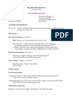 Achel Antrowitz: Cademic Ppointments