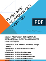 Klasifikasi Pelayanan Gizi Institusi