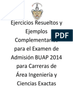 Ingenierias y Ciencias Exactas Ejercicios Resueltos y Ejemplos Complementarios para examen buap