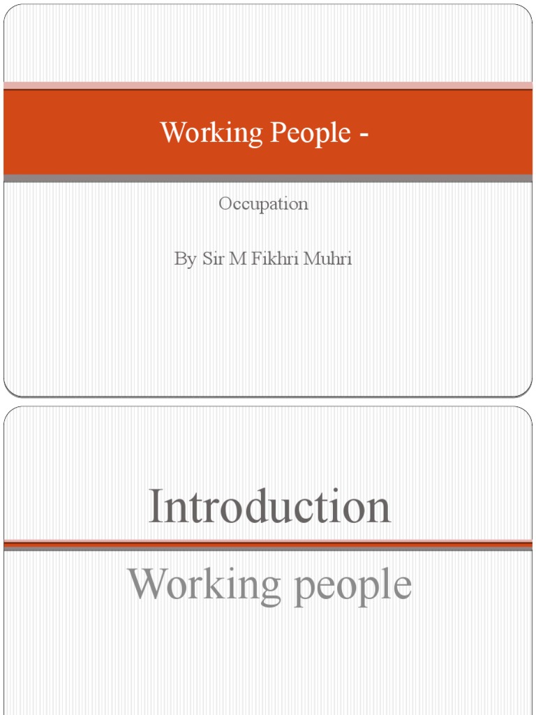 Working People - Part 1 | PDF | Home & Garden | Wellness