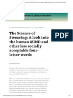 The Science of Swearing - A Look Into The Human MIND and Other Less Socially Acceptable Four-Letter Words - Harvard Science Review