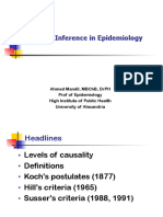 Causal Inference in Epidemiology