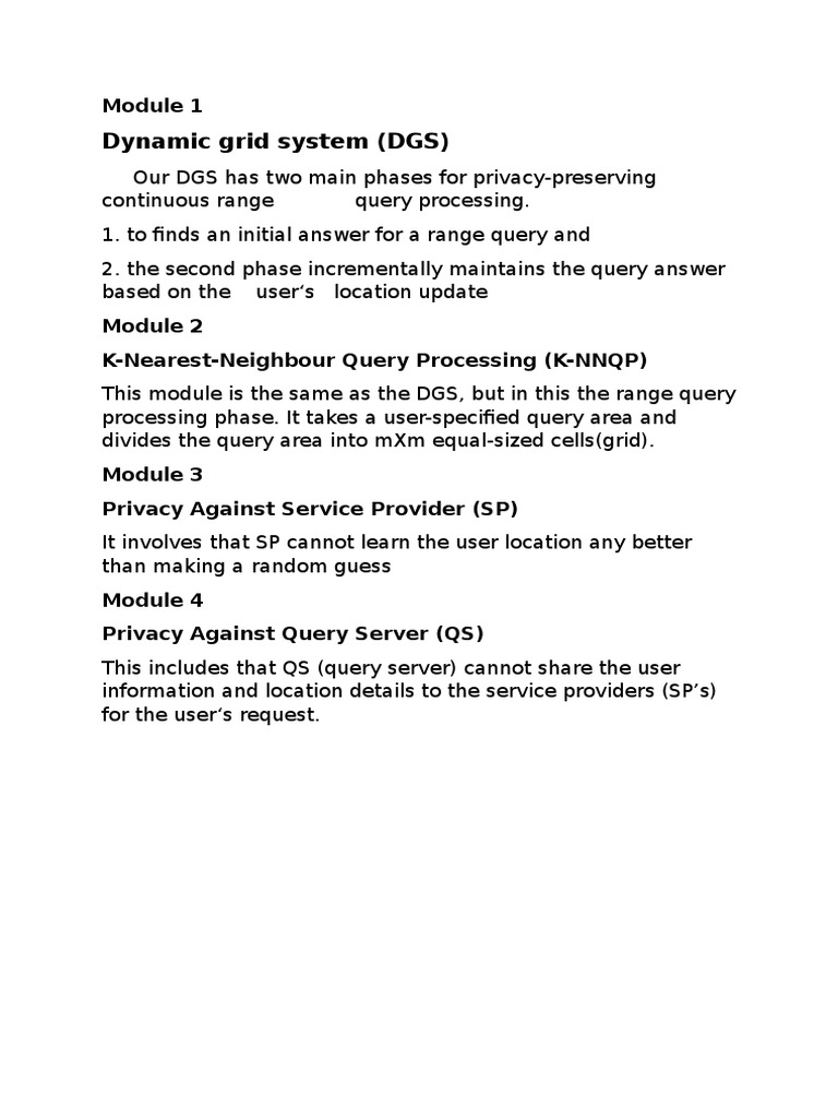 Privacy-Preserving Query Processing Modules | PDF | Science ...
