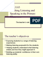 TSL3105 Teaching Listening and Speaking in The Primary Classroom