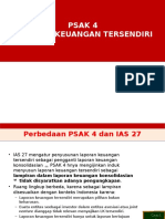 PSAK 4 vs IAS 27 Laporan Keuangan Tersendiri