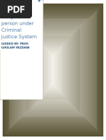 Position of Poor and Indigent person under Criminal Justice System