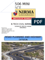 CL506 MINI PROJECT ROAD PLANNING AND HIGHWAY DESIGN