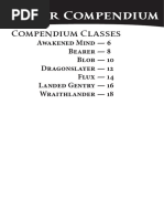 Player Compendium Classes