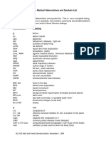 Medical Abbreviation and Meaning