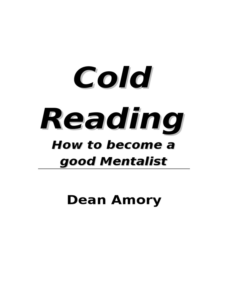Cold Reading | PDF | Intuition | Extraversion And Introversion