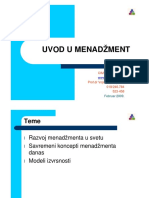 Uvod U Menadzment