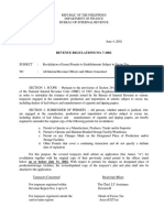 Revenue Regulations No. 7-2002: Republic of The Philippines Department of Finance