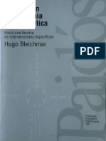 Bleichmar, Hugo - Avances en Psicoterapia Psicoanalítica