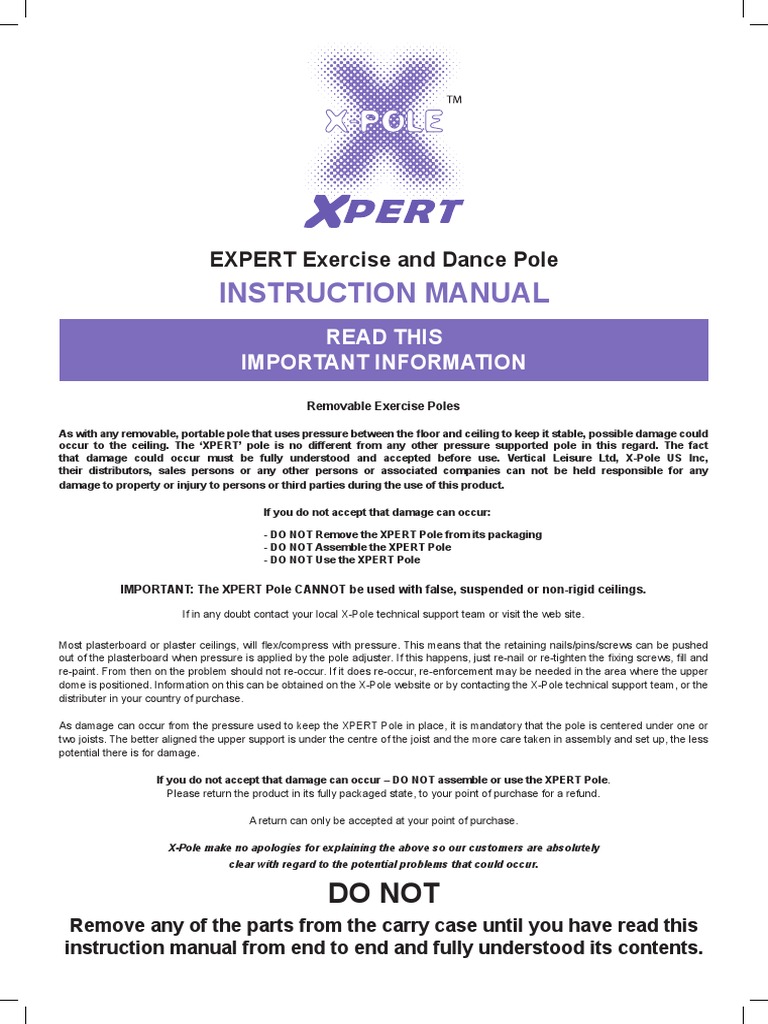 X Pole Xpert Extension Chart Outlet Seller leaderland.academy