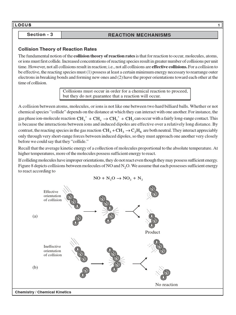 Understanding Reaction Mechanisms and Kinetics Through Collision Theory ...
