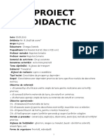 PROIECT DIDACTIC Activitate Practica