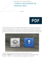 Reparar Sectores y Recuperar Un Disco Duro (HDD) en Linux