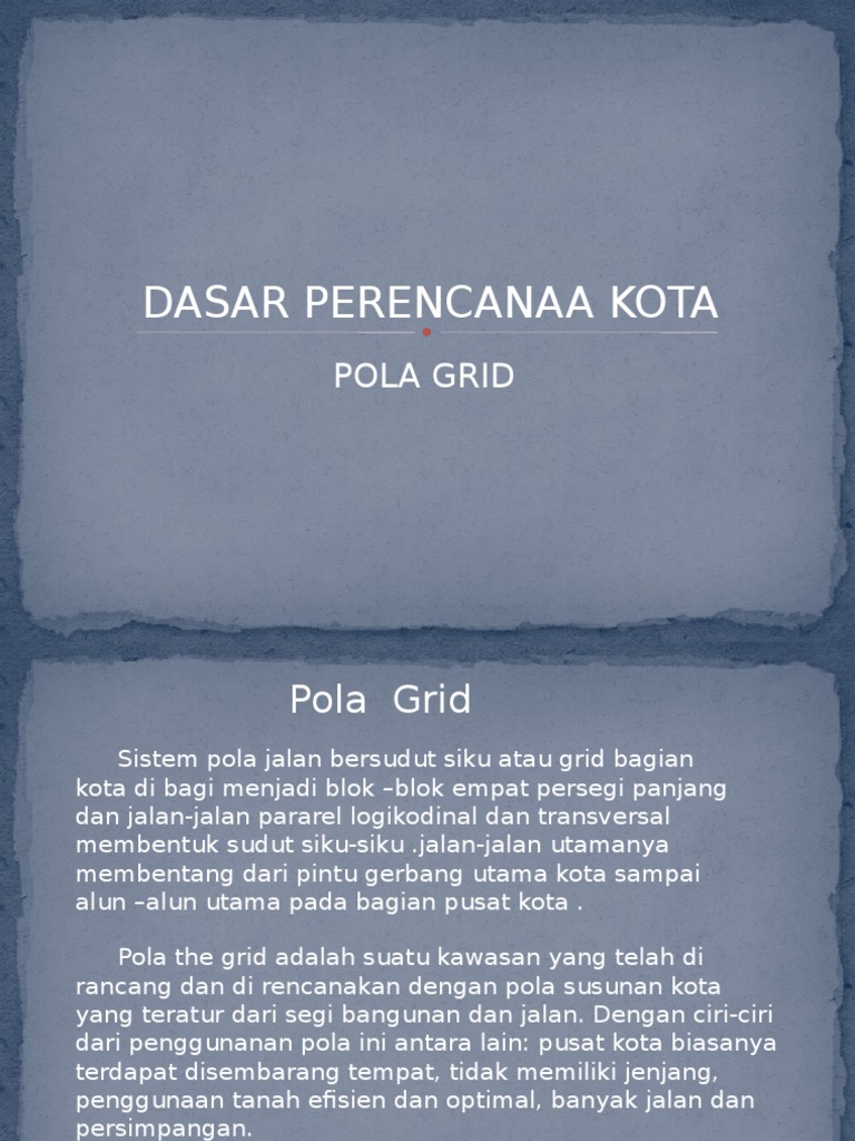 Ciri dan Keunggulan Pola Grid Kota | PDF