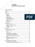 Student User Guide for Spss
