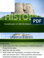 Constitution of 1824 & National Project