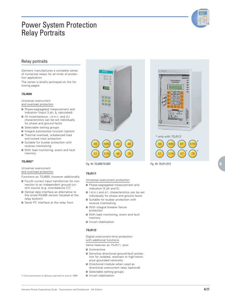 Siemens Protection Relays Relay Electric Power System