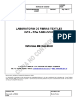 Manual de Calidad - Laboratorio de Fibras Textiles - INTA Bariloche. Argentina (2007)
