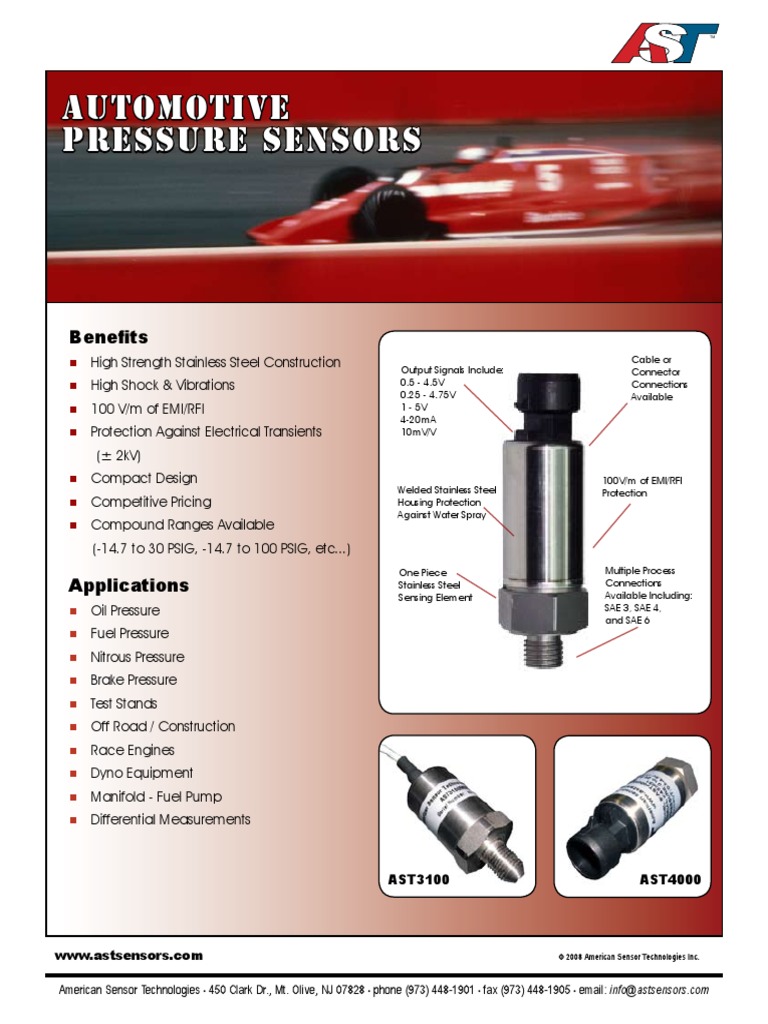 Automotive Pressure Sensor PDF | PDF