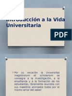 INTRODUCCIÓN A LA VIDA UNIVERSITARIA.