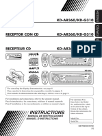 Instructions: CD Receiver KD-AR360/KD-G310