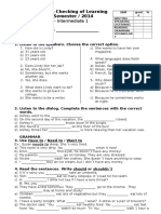 Mid Term Pre Intermediate 1 2014.1