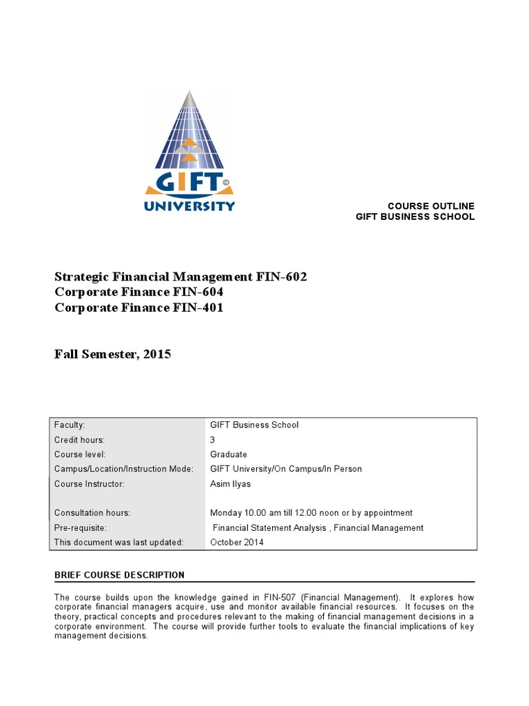 Course Outline | PDF