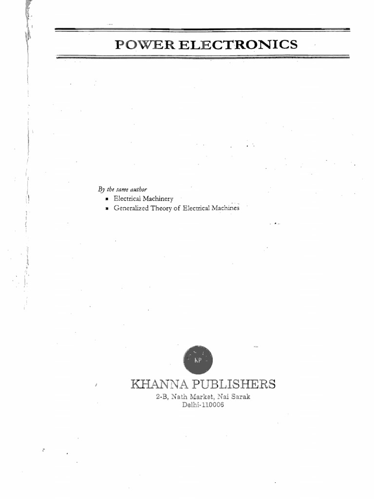 (Dr.P.S.bimbhra) Power Electronics PDF