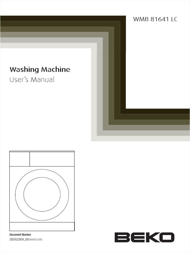 Beko Washing Machine Manual PDF Washing Machine Laundry