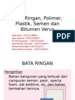 Bata Ringan, Polimer, Plastik, Semen Dan Bitumen Verus