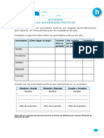 Actividad Las Autoridades Políticas