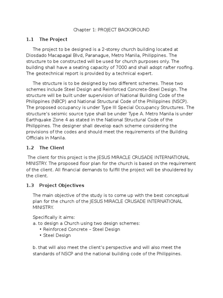 Chapter 1 Feasibility Study Philippines