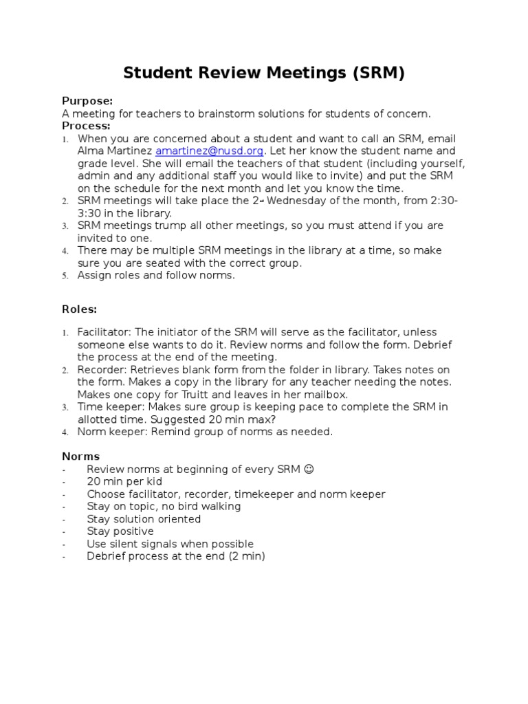 SRM Protocol | PDF