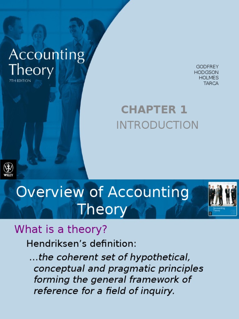 Accounting Theory chapter 1 | International Financial Reporting Standards |  Accounting