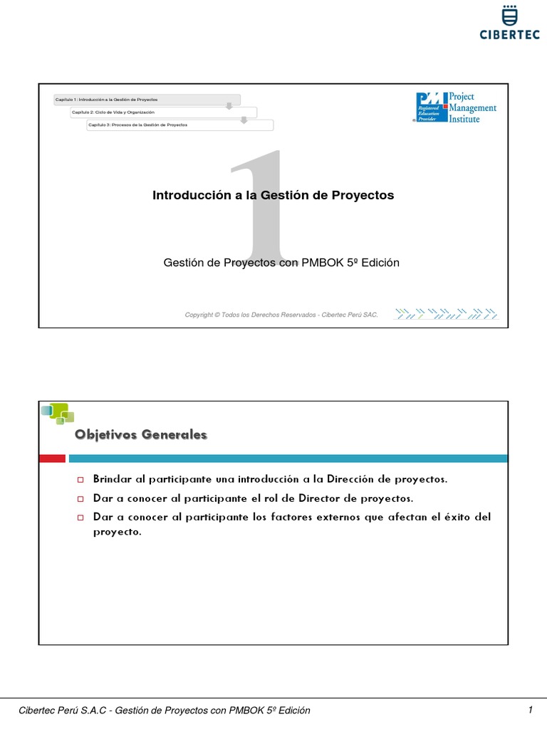 01 Introducción A La Gestión de Proyectos | PDF | Gestión de proyectos ...