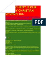 Jesus Christ Is Our Destiny Christian Church