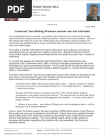 Download Licenced law-abiding firearms owners are not criminals by Shooters Fishers and Farmers Party SN306876190 doc pdf