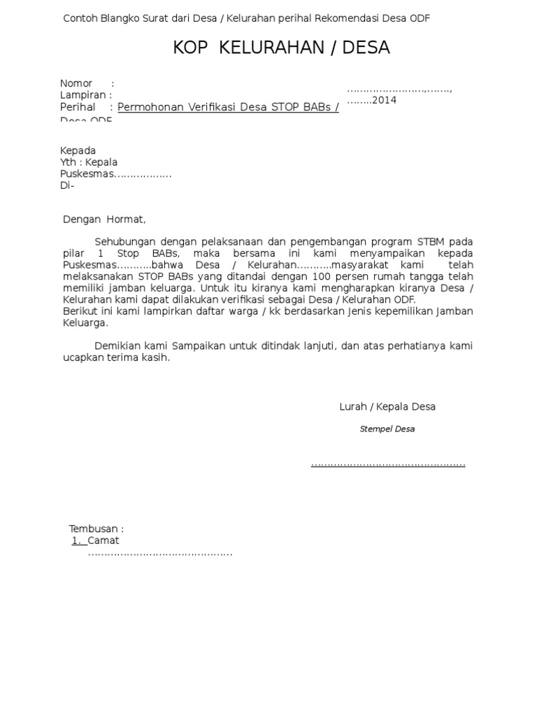 Contoh Laporan Verifikasi Stbm Audit Kinerja