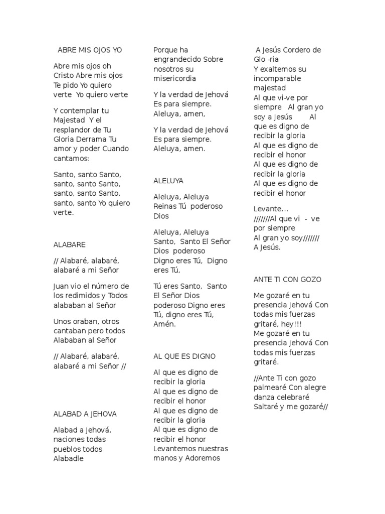 Coros Pentecostales | PDF