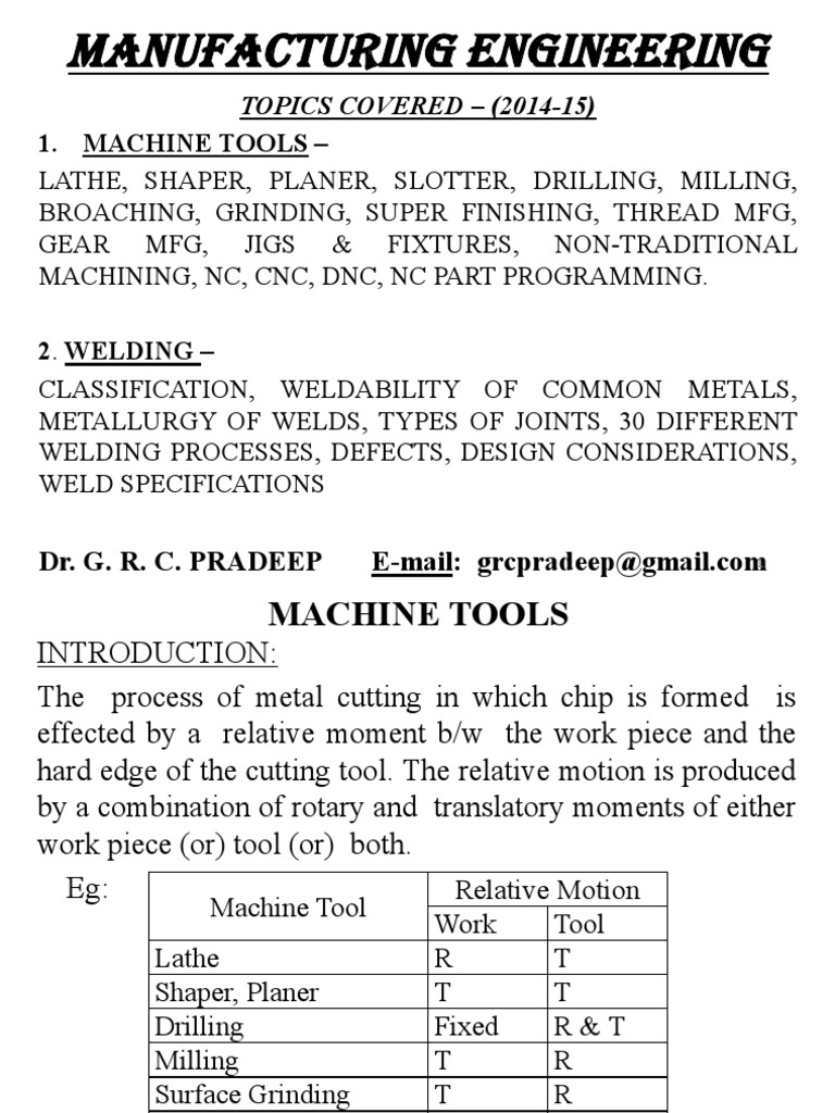 Machine Tools - Made Easy PDF | PDF | Drilling | Drill