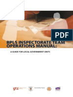 BPLS Inspectorate Team Operations Manual 2009