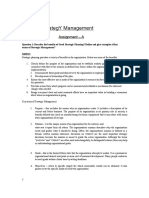 Strategy Management: Assignment - A