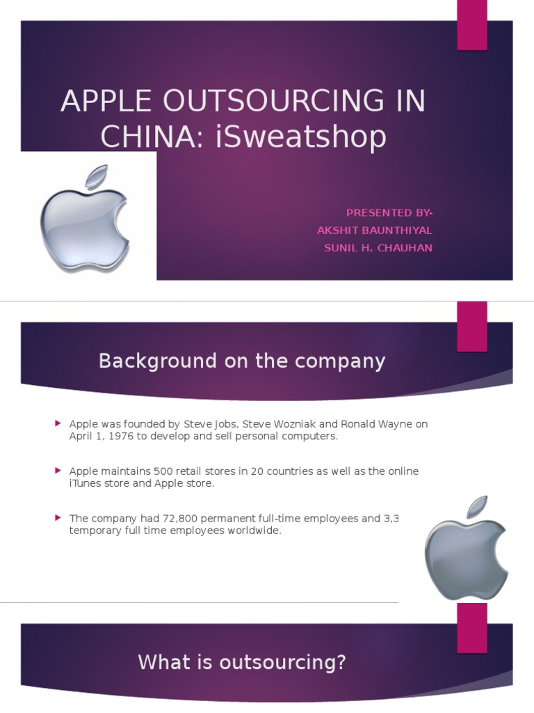 apple outsourcing in china case study