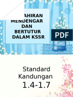 Kemahiran Mendengar Dan Bertutur Dalam KSSR